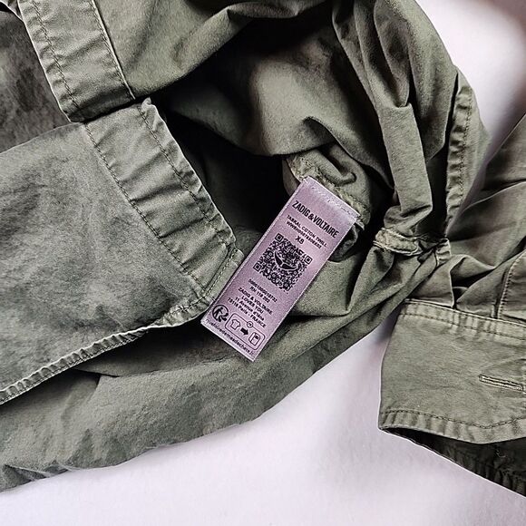 Zadig & Voltaire Taskal Combat Shirt Jacket Womens XS by Humberto Cruz Military - Picture 6 of 10
